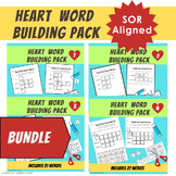 Heart Word Building BUNDLE: Year Long Cut and Paste Word W