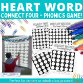 Heart Word Connect Four Phonics Game Printable to Practice