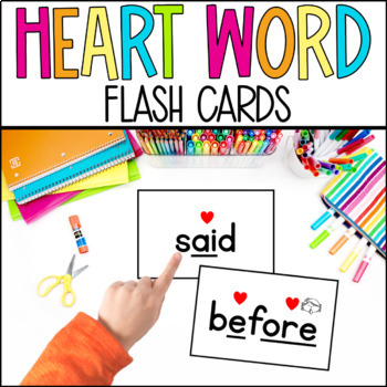 Preview of Heart Word Flash Cards | Dolch Sight Words| High Frequency Words