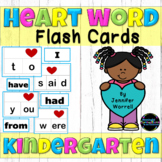 Heart Word Flash Cards for Kindergarten