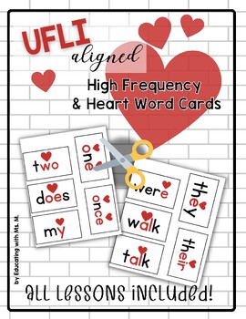 Preview of Heart Word/High Frequency Word Cards UFLI Aligned