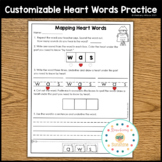 Heart Word Mapping Customizable Worksheets