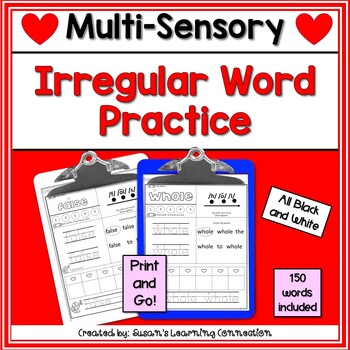 Preview of Heart Word Practice - Science of Reading - Multi-Sensory - Orton Gillingham