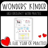 Heart Word Practice Worksheets | Wonders Kindergarten High