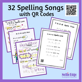 Heart Word Spelling Songs with QR Codes PLUS Distance Lear