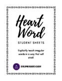 Heart Word Student Sheets