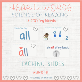 Preview of Heart Words BUNDLE | Science of Reading | UPDATED-Fry Words 1-200
