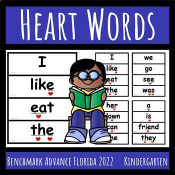 Preview of Heart Words Benchmark Advance Florida 2022 KINDERGARTEN Word Mapping