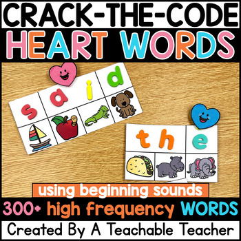 Preview of Heart Words Cards Word Mapping with Beginning Sounds - Science of Reading Center