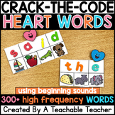 Heart Words Cards Word Mapping with Beginning Sounds - Sci