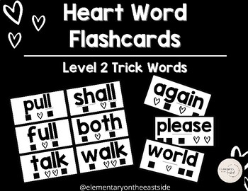 Preview of Heart Words Flashcards - Level 2 Trick Words