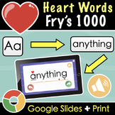 Heart Words | Fry’s 1000 Sight Words | Audio Flash Card Da