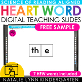 Heart Words + High Frequency Word Digital Slides FREE SAMP