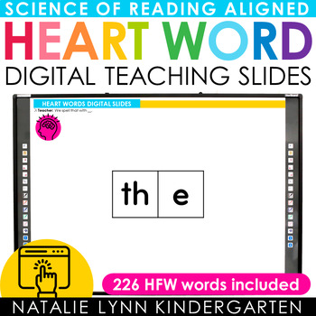 Preview of Heart Words + High Frequency Word Digital Teaching Slides SCIENCE OF READING SoR