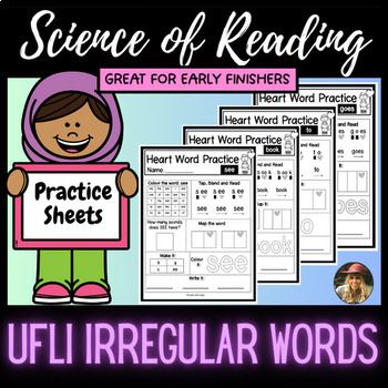 Preview of Irregular Heart Words | UFLI Lessons 1-128 | Science of Reading | Gr.1-3