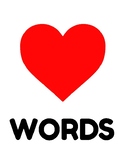 Heart Words Poster