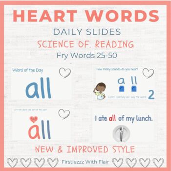 Preview of Heart Words | Science of Reading | Fry Words 25-50 | NEW & IMPROVED
