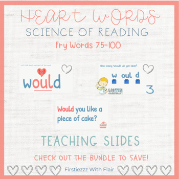Preview of Heart Words | Science of Reading | Teaching Slides | Fry Words 75-100
