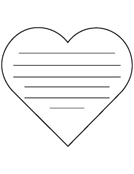 Heart Writing Template by E Wilding | TPT