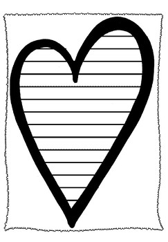 Heart Writing Template by WonderfulWorksheets123 | TPT