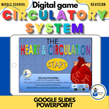 Preview of Circulatory system activities, The heart and blood vessels worksheet, 7th grade