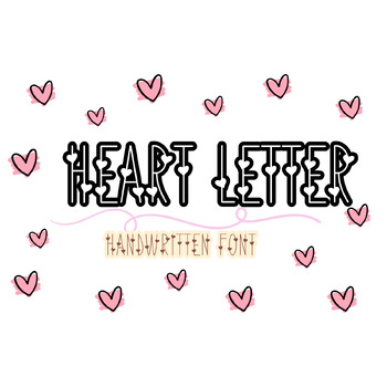 Preview of Heart letter  | Handwritten font, Decorative Fonts, Display Fonts, Retro fonts