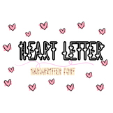 Heart letter  | Handwritten font, Decorative Fonts, Displa