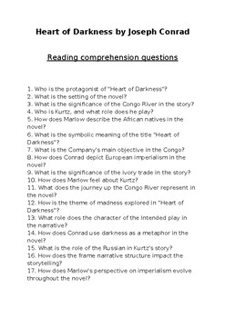 heart of darkness essay questions and answers