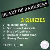 Heart of Darkness - Three Review Quizzes  (One each:  Part