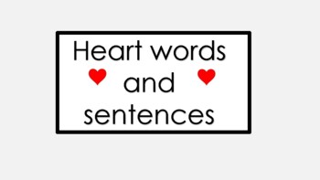Preview of Heart words with sentences