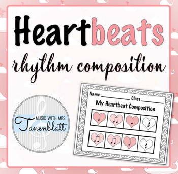 Preview of Heartbeats Rhythm Composition: quarter note, eighth notes, quarter rest