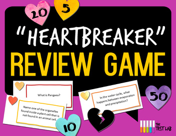 Preview of Heartbreaker Review Game Test Prep Study Guide