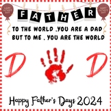 Heartfelt Father's Day Card 2024 – "To Me, You Are the World"