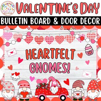 Preview of Heartfelt Gnomes: February And Valentine's Day Bulletin Boards & Door Decor Kits