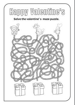 Heartfelt Maze Adventure: Valentine's Day Fun! by Manse Fun Learning
