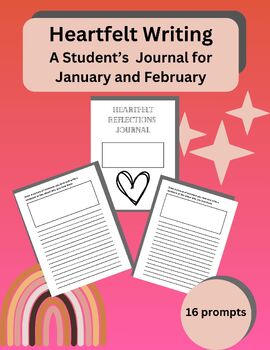 Preview of Heartfelt Writing - A Student's Journal For January and February