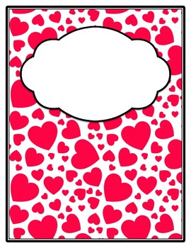 Hearts Binder Cover and Spines, Back to School, Classroom Management