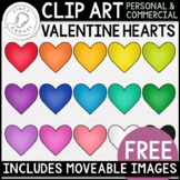 Hearts CLIP ART with Moveable Pieces for Digital and Print