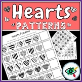 Hearts Pattern Worksheets: Valentine's Day Activity for Kids