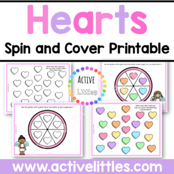 Preview of Hearts Spin and Cover Printable