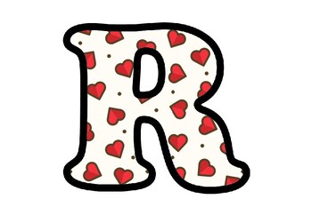 Preview of Hearts Valentine’s Day Bulletin Board Letters, Numbers Symbols, Class Decor Set2