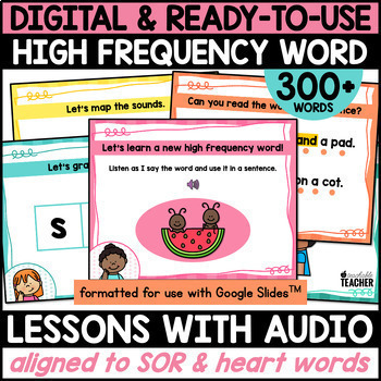 Preview of Heart Words Practice Slides Lessons High Frequency Sight Words