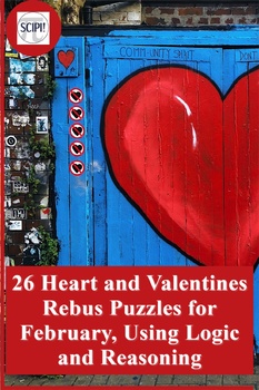 26 Heart and Valentines Rebus Puzzles for February - Using Logic and