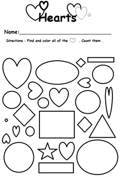 Preview of Hearts find and color