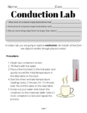 Heat Conduction Lab, Graphing activity, Elementary and Middle