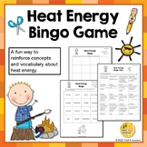 Heat Energy Bingo Game Activity Worksheets Key Vocabulary