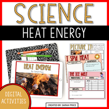 Preview of Heat Energy Experiments, Digital Activities - 2nd Grade Science