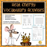 Heat Energy Science Vocabulary Worksheets Fun Puzzles to R