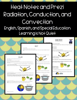 Preview of Heat Notes PREZI (Radiation/Conduction/Convection) (English+Spanish, SPED, ESOL)