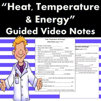 Preview of Heat, Temperature and Energy Guided Video Notes
